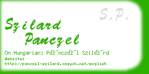 szilard panczel business card